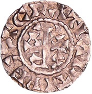 Denier - Odo Orleans mint; Odonic monogram obverse image