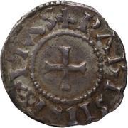 Denier - Odo Paris mint; Type 1, Carolingian Empire, 887-898 reverse image