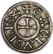 Denier - Charles III christian legend obverse image