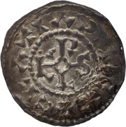 Denier - Charles III Reims mint; crosslet obverse image