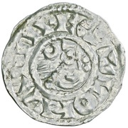 Denier - Lothair II Troyes mint obverse image