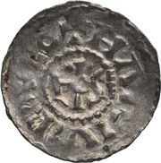 Denier - Lothair II Arras mint; type 2 obverse image