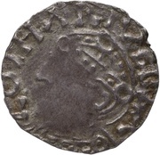 Denier - Lothair II Chinon mint; bust obverse image