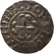 Denier - Lothair II Melun mint obverse image