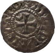 Denier - Lothair II Melun mint, Carolingian Empire, 954-986 reverse image