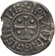 Denier - Lothair II abbey Saint Philibert of Tournus obverse image