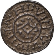 Denier - Lothair II Troyes mint obverse image