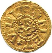 Solidus - Charles II Melle mint; monogram reverse image