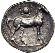 Didrachm, Carthaginian Empire, 218 BC - 208 BC reverse image
