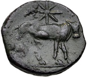1 Æ Shekel, Carthaginian Empire, 220 BC - 215 BC reverse image