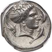 Tetradrachm, Carthaginian Empire, 350 BC - 300 BC reverse image