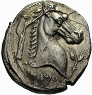 Tetradrachm, Carthaginian Empire, 320 BC - 300 BC reverse image