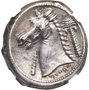 Tetradrachm, Carthaginian Empire, 300 BC - 289 BC reverse image