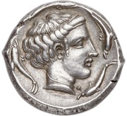 Tetradrachm, Carthaginian Empire, 400 BC - 390 BC reverse image