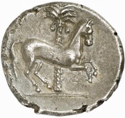 Tetradrachm, Carthaginian Empire, 345 BC - 315 BC reverse image