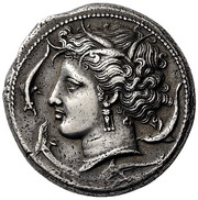 Tetradrachm Punic military mint obverse image