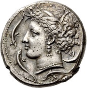 Tetradrachm Uncertain Punic mint obverse image