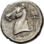 Tetradrachm Uncertain Punic mint, Carthaginian Empire, 320 BC - 300 BC reverse image