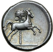 Tetradrachm, Carthaginian Empire, 350 BC - 315 BC reverse image