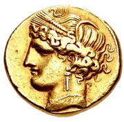 Trihemistater, Carthaginian Empire, 264 BC - 241 BC obverse image