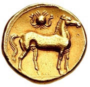 Trihemistater, Carthaginian Empire, 264 BC - 241 BC reverse image