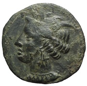 Æ Shekel Carthage; Punic Letter obverse image