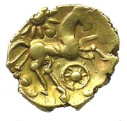 ¼ Stater "Atrebatic B", Celtic Britain, 55 BC - 45 BC reverse image