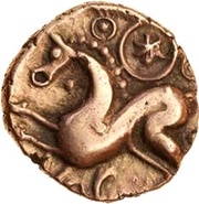 ¼ Stater "Cantian M" - Vosenos, Celtic Britain, 10 BC - 5 BC reverse image