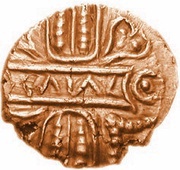 ¼ Stater "Trinovantian T" - Cunobeline obverse image