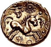 Stater "Trinovantian M" - Tasciovanus, Celtic Britain, 25 BC - 20 BC reverse image