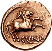Stater "Trinovantian X" - Cunobeline, Celtic Britain, 10-43 reverse image