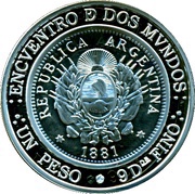 25 Pesos Ibero-American Series - Patacón, Argentina, 2010 reverse image