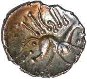 Silver Unit "Corieltauvian O" DVMNOC TIGIR SENO, Celtic Britain, 25-35 reverse image