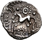 Silver Unit "Corieltauvian B", Celtic Britain, 55 BC - 45 BC reverse image