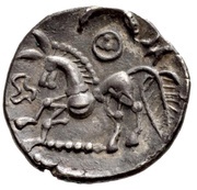 Silver Unit Crown Proto Boar type, Celtic Britain, 55 BC - 45 BC reverse image