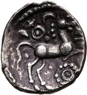 Silver Unit "Dobunnic C" - Boduoc, Celtic Britain, 15 BC - 10 BC reverse image
