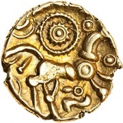 ¼ Stater "Dobunnic A", Celtic Britain, 35 BC - 30 BC reverse image