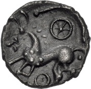 Silver Unit Crescent Corn Ears type, Celtic Britain, 20 BC - 40 AD reverse image