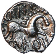 Silver Unit "Icenian D" - Cani Duro, Celtic Britain, 10-20 reverse image