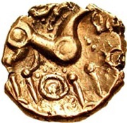 ¼ Stater "Snettisham type", Celtic Britain, 40 BC - 15 BC reverse image