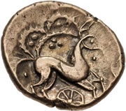 Stater Triad type, Celtic Britain, 20 BC - 10 AD reverse image