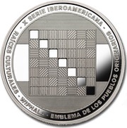 25 Pesos Ibero-American Series - Wiphala flag, Argentina, 2015 reverse image