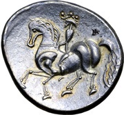 Tetradrachm Kugelreiter Type, Central and Eastern Europe (ancient), 200 BC - 1 BC reverse image