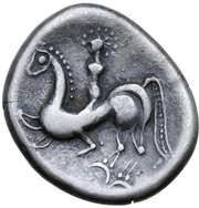 Tetradrachm Velemer ohne Gesichtsrand Type, Central and Eastern Europe (ancient), 200 BC - 101 BC reverse image