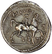 Tetradrachm "Faithful Legend Type" Imitation of tetradrachm of Philip II of Macedon, Central and Eastern Europe (ancient), 400 BC - 201 BC reverse image