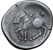 Tetradrachm Sattelkopfpferd Type, Central and Eastern Europe (ancient), 300 BC - 100 BC reverse image