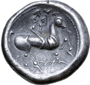 Tetradrachm Baumreiter mit Bartkranzavers Type, Central and Eastern Europe (ancient), 300 BC - 201 BC reverse image