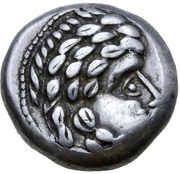 Tetradrachm Zangenlorbeer Type obverse image