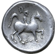 Tetradrachm Apollokopf-Dickschrötling Type, Central and Eastern Europe (ancient), 300 BC - 201 BC reverse image