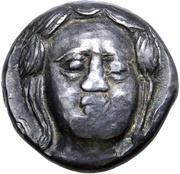Tetradrachm Apollokopf-Dickschrötling Type obverse image